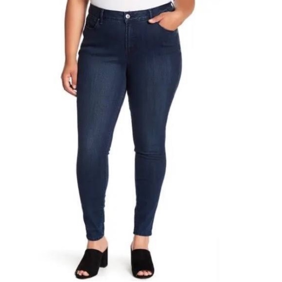 Rebel Wilson x Angels ‘The Pin Up’ Dark Wash Skinny Jeans (size 20W) - Picture 1 of 9